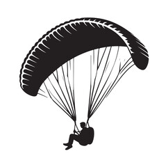 Paragliding Parachute silhouette vector illustration