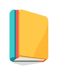 Colorful Flat Art of a Book Icon for Education and Learning