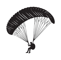 Paragliding Parachute silhouette vector illustration
