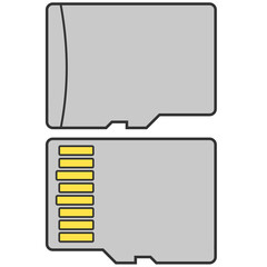 gray micro sd illustration