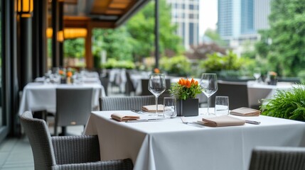 Exquisite fine dining experience with meticulously curated gourmet dishes elegant table settings and a sophisticated luxurious ambiance in an upscale restaurant setting