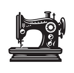 Sewing Machine silhouette vector illustration