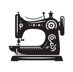 Sewing Machine silhouette vector illustration