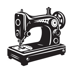 Sewing Machine silhouette vector illustration