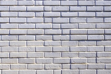 Photo brick wall painted in white