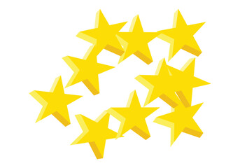 Obraz premium golden star rating