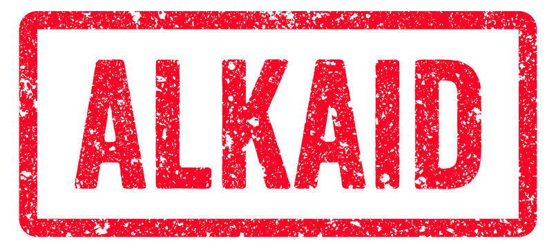 Alkaid Stamp Transparent Seal, Red Grunge Alkaid Word Rubber Stamp Seal