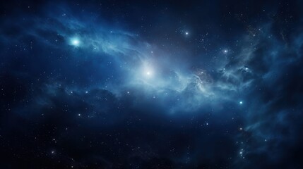 Naklejka premium Celestial Nebula Cosmic Dust Starscape Deep Space