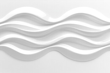 Obraz premium Abstract white wave pattern on a smooth surface.