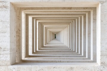Obraz premium Geometric perspective view of a series of aligned frames.