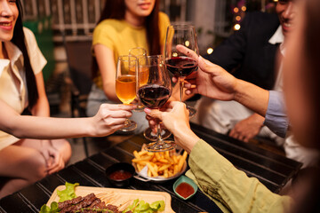 people having a drink in a bar