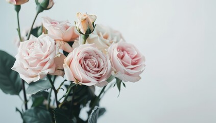 Delicate Pink Roses Bouquet