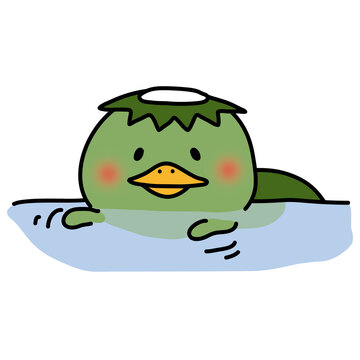 泳ぐ河童