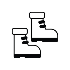 Snow Boots icon isolated on a white background. Vector illustration.