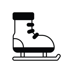 Ice Skating icon isolated on a white background. Vector illustration.