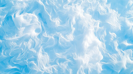 Obraz premium Soft White Clouds with Ethereal Texture Above a Light Blue Sky Creating a Dreamy Atmosphere for Backgrounds and Designs in Nature and Serenity Themes