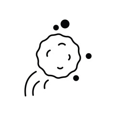 Snowball icon isolated on a white background. Vector illustration.