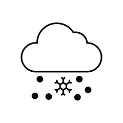 Snowy  icon isolated on a white background. Vector illustration.
