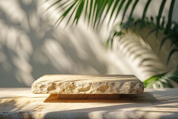 Stone Platform Against a Natural Background