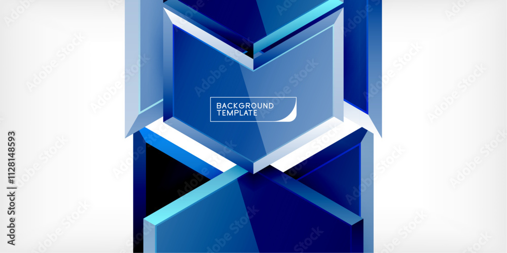 Poster Vector 3d arrow techno design template