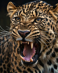Naklejka premium portrait of a leopard