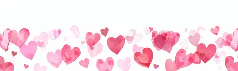 Abstract Watercolor Hearts