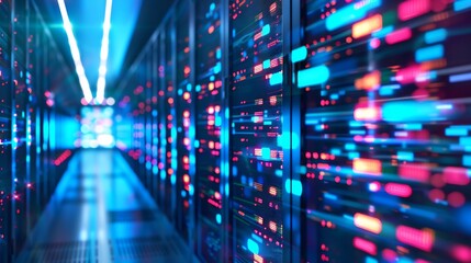 Illuminated Data Center: A Glimpse into the Digital Core