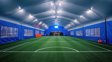 Indoor Soccer Field in Inflatable Dome