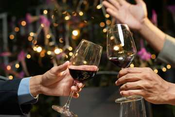 food and Drink, wine red and for a friendly, in a bar or a restaurant 
