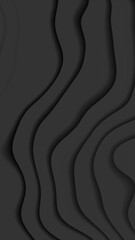 Dark grey waves abstract tech minimal background