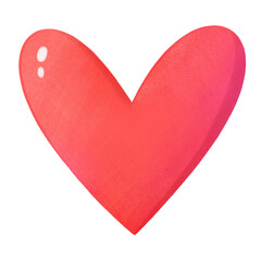 Cute Red Heart Illustration