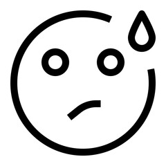 Fototapeta premium Emoticon Thin Style