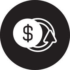 Cashback glyph icon