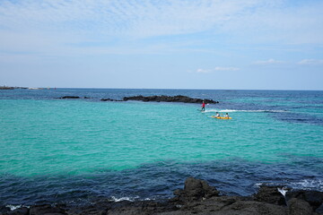 fine sea view with clear bluish water