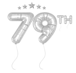 79 Anniversary Silver Balloon 