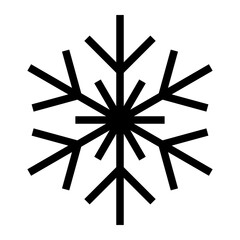 Fototapeta premium Snowflake Icon, Winter Snow Christmas Single Icon in Outline Style. Editable Stroke
