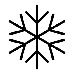 Snowflake Icon, Winter Snow Christmas Single Icon in Outline Style. Editable Stroke