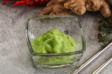 Green organic asian Wasabi seasoning