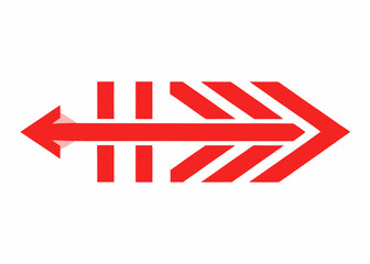 Dynamic Red Triple Arrow Icon Pointing Right