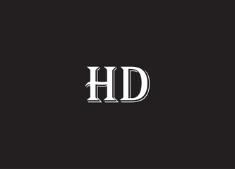 HD letter logo and initial logo design