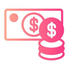 Money gradient icon