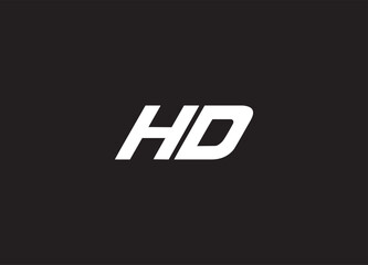 HD letter logo and initial logo design
