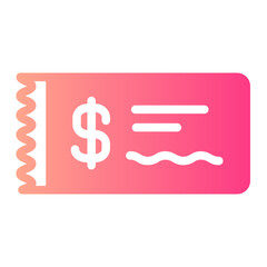 Cheque gradient icon