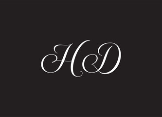 HD letter logo and initial logo design