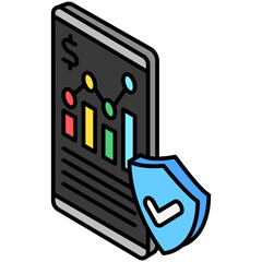 Data Insights isometric 3D color icon. use for modern concept, print, UI, UX kit, web and app development. Vector EPS 10, related to education, business, finance.