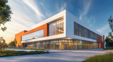 Obraz premium the city hall in the city