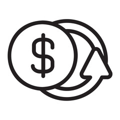 Cashback line icon