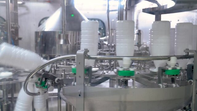 Modern Milk Factory Bottling Line &ndash; Automated Dairy Production Process  