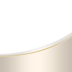 Modern Beige Gradient Gold Wave Shape Transparent Vector