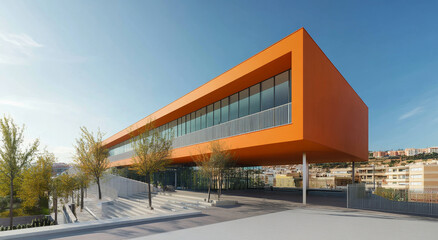 Obraz premium the city hall in the city